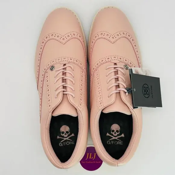 G/Fore Women's Brogue Gallivanter Blush Leather Golf Shoes G4LS22EF08 Size 9 - Picture 8 of 10